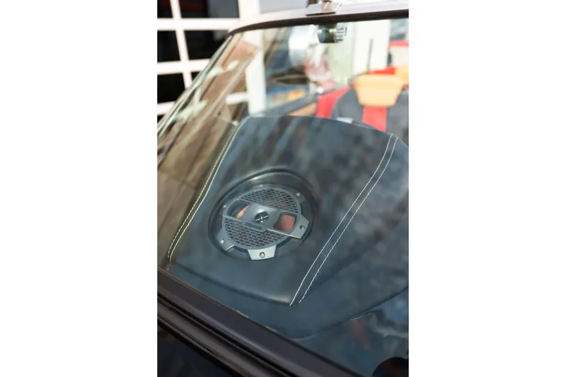 Slide: The Image of 2021 MasterCraft X24 boat dashboard with premium speaker system. - 12