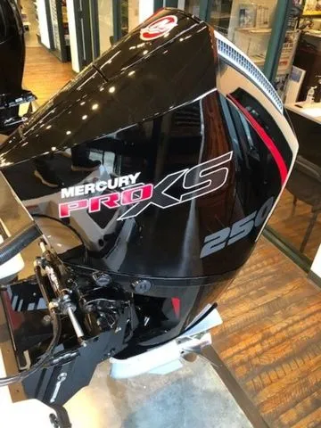 Slide: The Image of Mercury Pro XS 250 outboard motor on Nitro Z20 XL, 2026 model. - 26