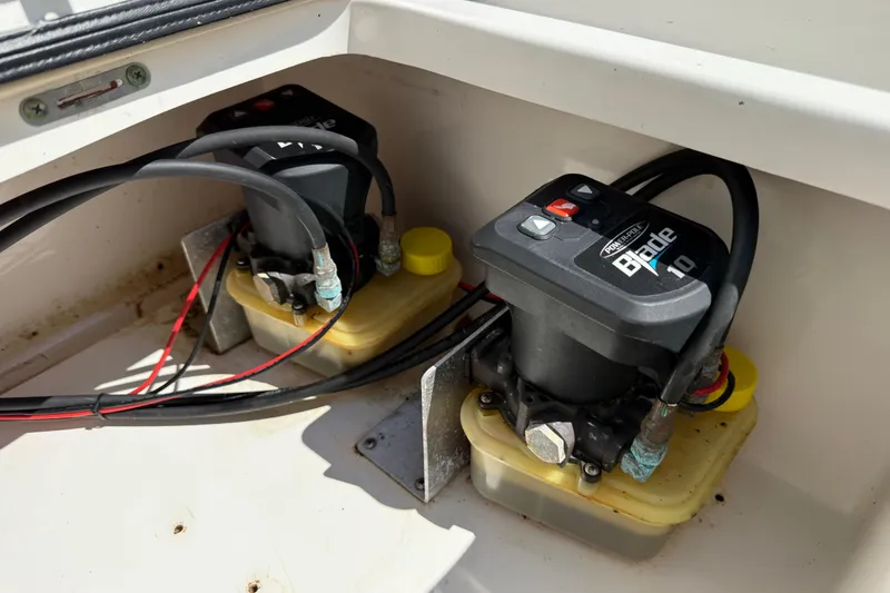 Slide: The Image of Hydraulic system components in a 2016 Tidewater 2110 Bay Max boat. - 33