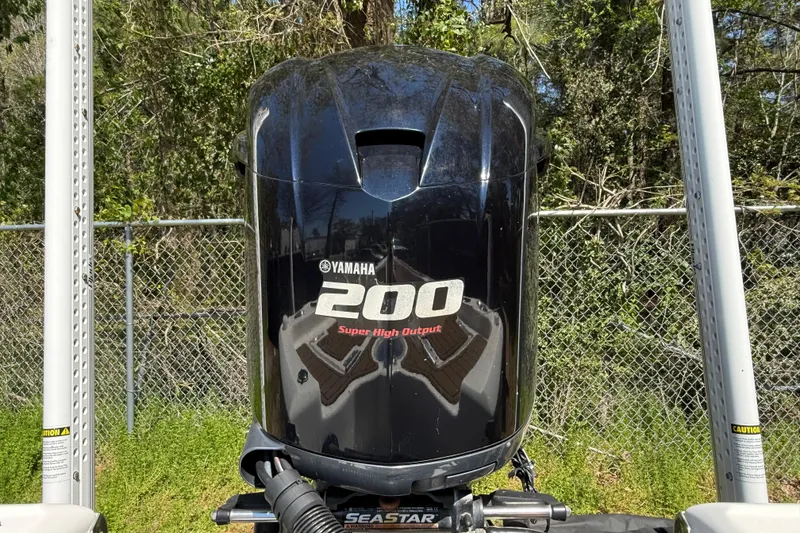 Slide: The Image of Yamaha 200 Super High Output engine on 2016 Tidewater 2110 Bay Max boat. - 6