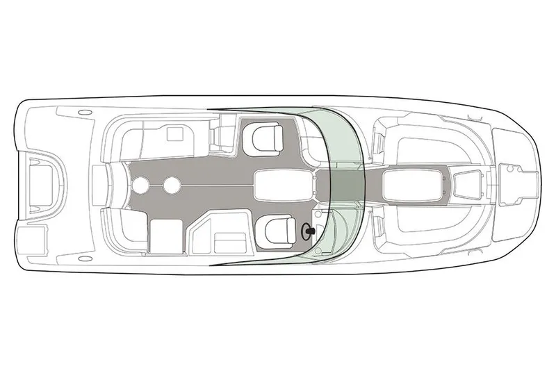 Slide: The Image of Manufacturer Provided Image: Top view layout of 2017 Hurricane SunDeck 2690 OB boat. - 27