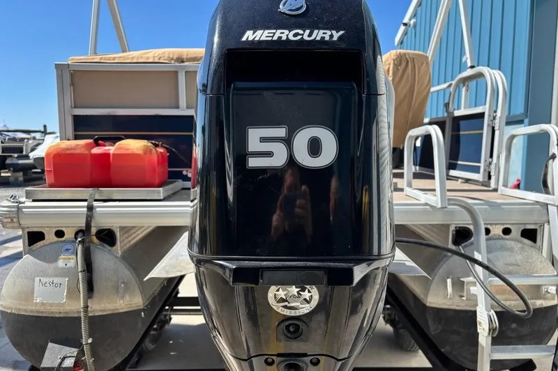 Slide: The Image of 2022 Sun Tracker Bass Buggy 16 XL with Mercury 50 outboard motor. - 16