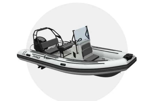 Slide: The Image of Manufacturer Provided Image: Zodiac Pro 5.5 2026 inflatable boat with modern features. - 5