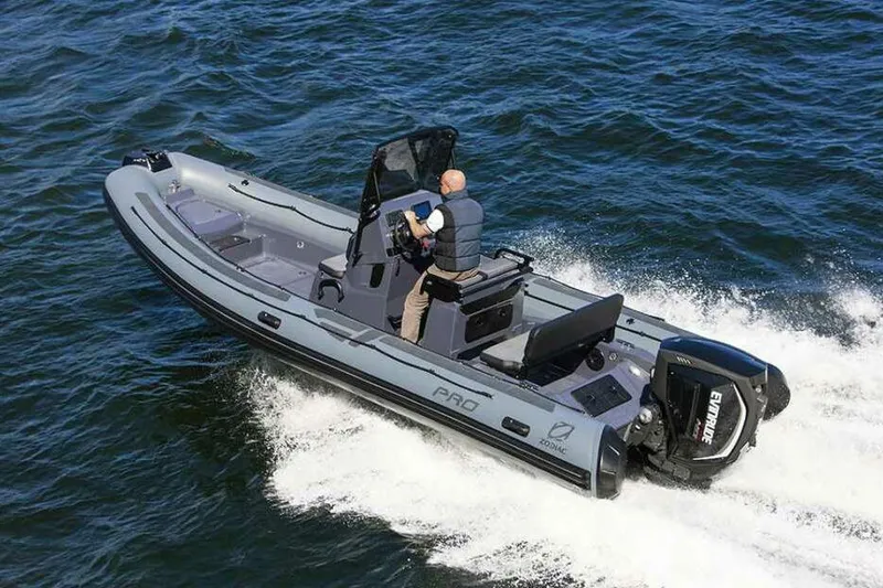 Slide: The Image of Manufacturer Provided Image: Zodiac Pro 7 boat 2026 cruising on open water. - 2