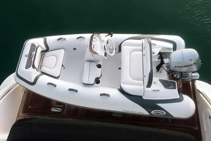 The Image of Manufacturer Provided Image: Walker Bay Generation 11 LTE 2025 boat with Honda outboard motor, top view. - 0