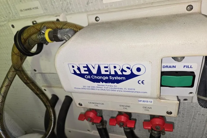 Slide: The Image of Reverso oil change system in 2010 American Tug "34" Pilothouse Trawler. - 110