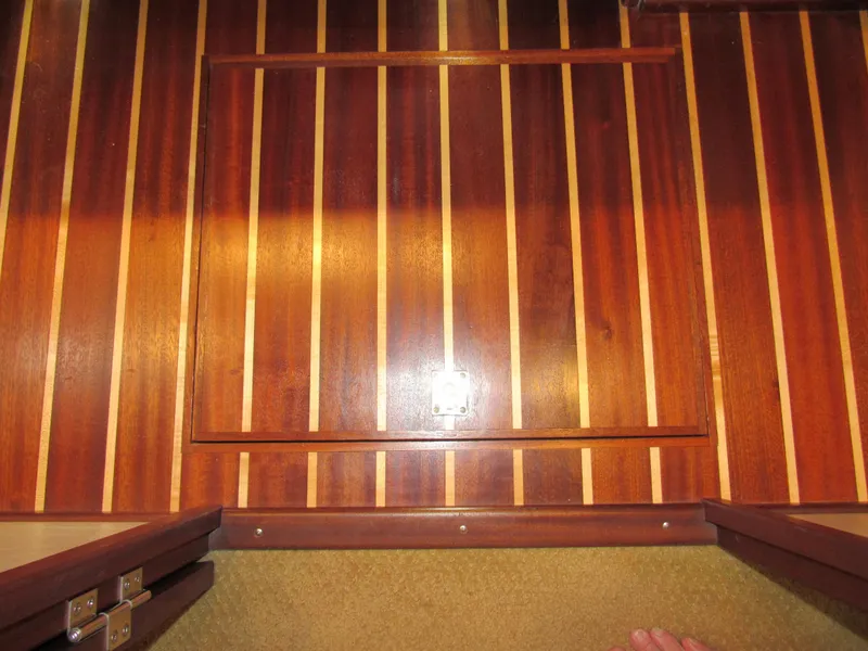 Slide: The Image of Wood flooring in American Tug 34 Pilothouse Trawler, year 2010. - 22