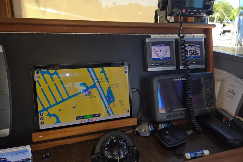 Slide: The Image of Pilothouse navigation equipment on a 2010 American Tug "34" Pilothouse Trawler. - 51