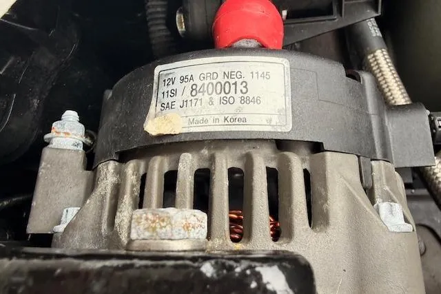 Slide: The Image of Close-up of a 2013 Centurion Enzo SV244 engine component with label details. - 25