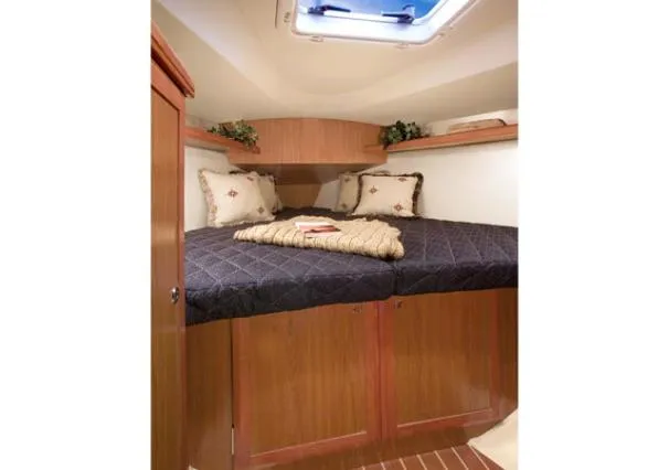 Slide: The Image of Manufacturer Provided Image: Aft Cabin in Cherry. - 42