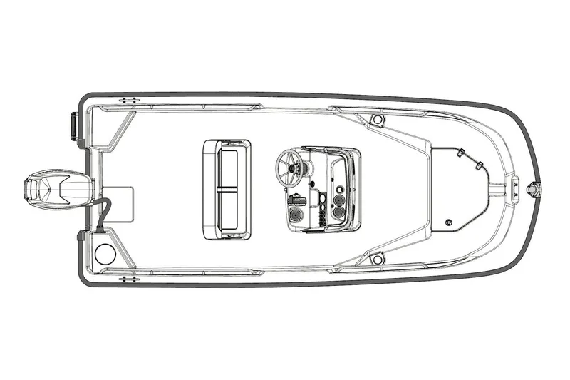 Slide: The Image of Manufacturer Provided Image: Top view of 2019 Boston Whaler 150 Montauk boat layout. - 20