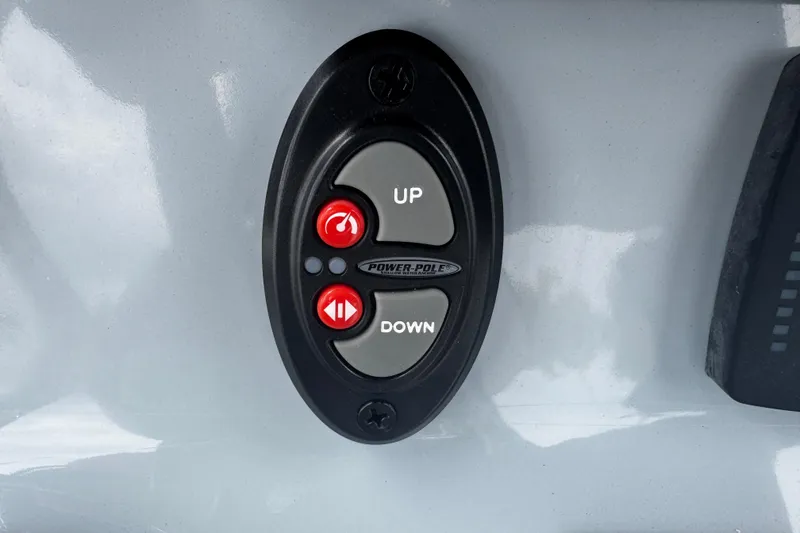 Slide: The Image of Control panel of 2026 Piranha Casador B2200 with up and down buttons. - 21