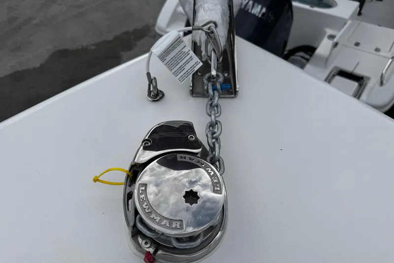 Slide: The Image of Anchor winch on 2026 Sea Pro 240 Dual Console boat deck. - 33