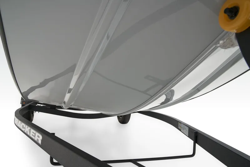 Slide: The Image of Manufacturer Provided Image: 2025 Tracker Pro 170 boat hull on trailer, close-up view. - 22