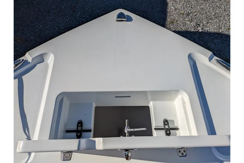 Slide: The Image of Bow storage compartment of 2025 Parker 18SE Center Console boat. - 4