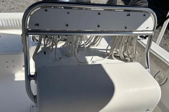 Slide: The Image of 2006 Clearwater 2100 boat interior with ropes and seating. - 7