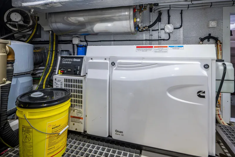 Slide: The Image of Engine room of 2020 Galeon 550 Fly with Cummins Onan generator. - 47