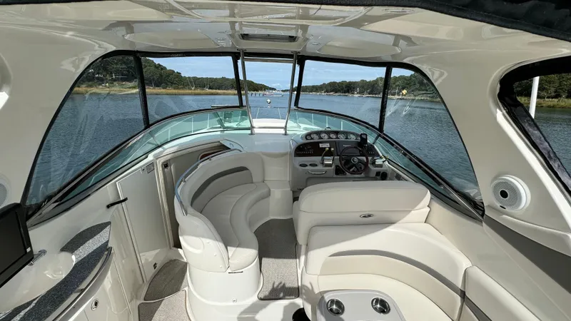 Slide: The Image of Interior of a 2007 Chaparral Signature 350 yacht on calm waters. - 28