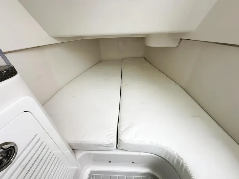 Slide: The Image of 2018 HCB 39 Speciale cabin interior with white cushioned seating. - 36