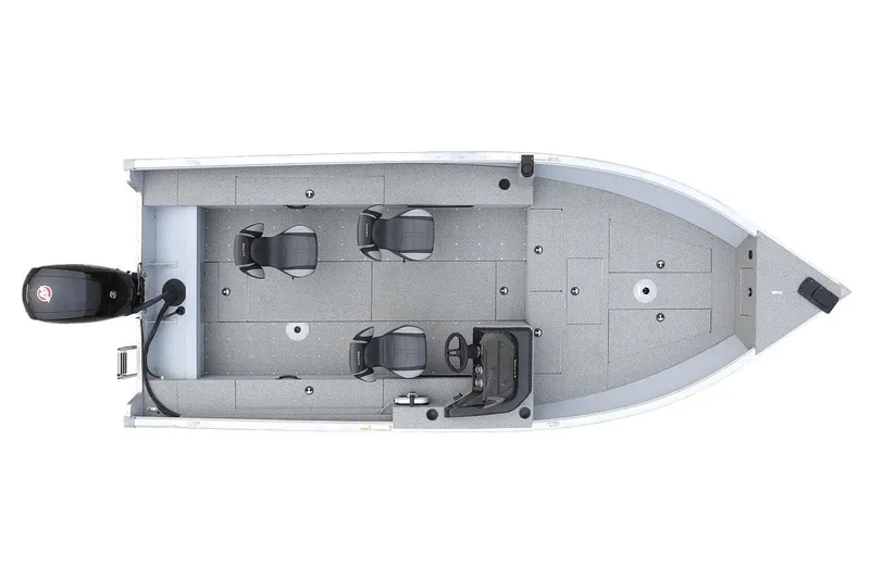 Slide: The Image of Manufacturer Provided Image: Top view of 2025 Lund 2075 Alaskan SS fishing boat with seating and motor. - 5