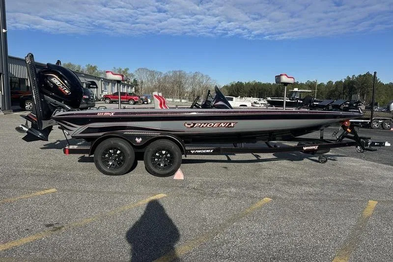 Slide: The Image of 2026 Phoenix 921 Elite X boat on trailer in parking lot. - 5