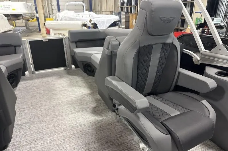 Slide: The Image of 2026 Bennington 22 MFB boat interior with luxurious seating and modern design. - 12