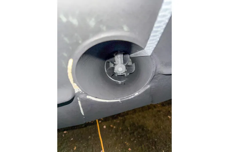 Slide: The Image of Close-up of a 2025 Tiara Yachts 38 LS thruster detail. - 33