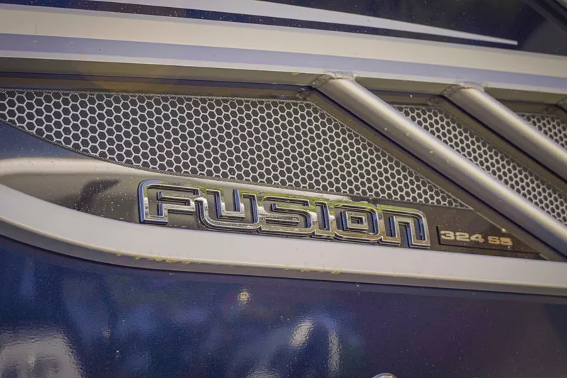 Slide: The Image of Close-up of 2025 SunCatcher Fusion 324SS logo with metallic design. - 12