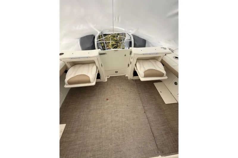 Slide: The Image of 2019 World Cat Glacier Bay Edition 2740 Dual Console interior with foldable seats. - 15
