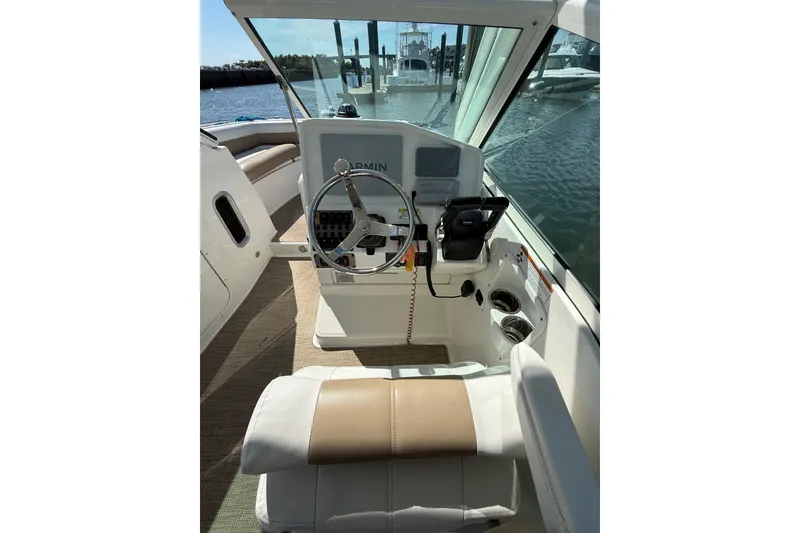 Slide: The Image of 2019 World Cat Glacier Bay Edition 2740 Dual Console helm with Garmin navigation system. - 33