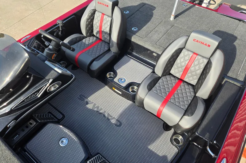 Slide: The Image of Interior of 2027 Caymas 201 Pro with cushioned seats. - 20