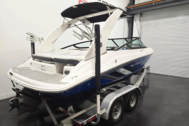 Slide: The Image of 2020 Regal 2000 ESX Bowrider on trailer in indoor storage facility. - 3