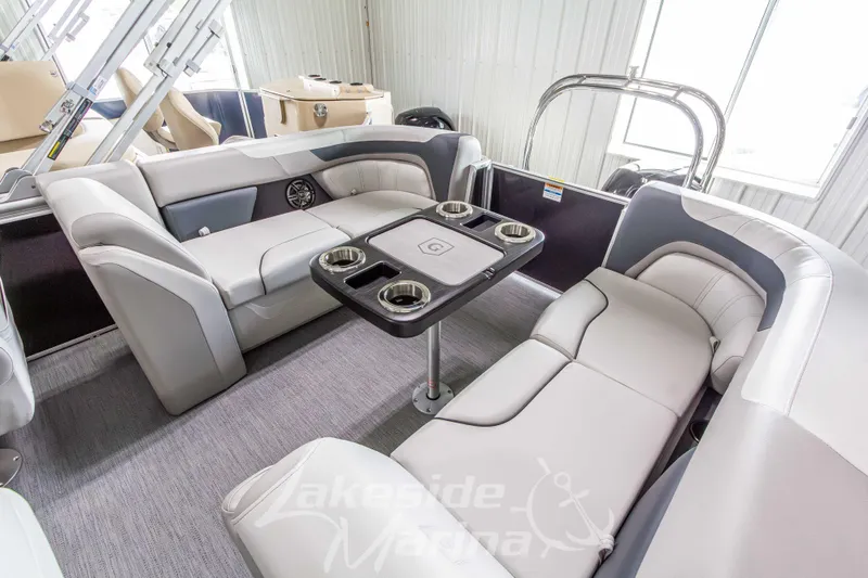 Slide: The Image of Luxurious interior of 2026 Godfrey Sweetwater 2286 SBC pontoon boat with plush seating. - 20