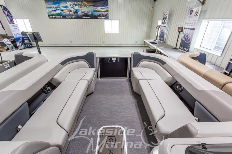 Slide: The Image of Interior view of 2026 Godfrey Sweetwater 2286 SBC pontoon boat at Lakeside Marina. - 7