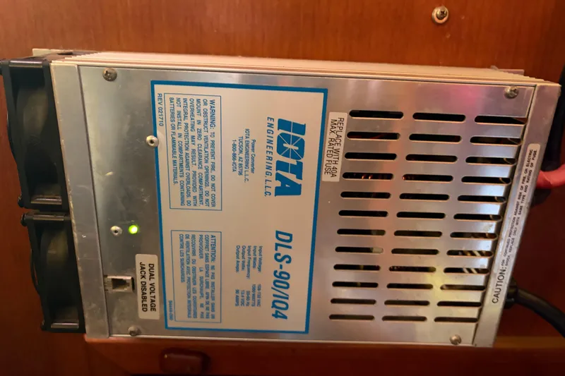 Slide: The Image of IOTA DLS-90/104 power converter in 1985 Albin 36 Trawler. - 51