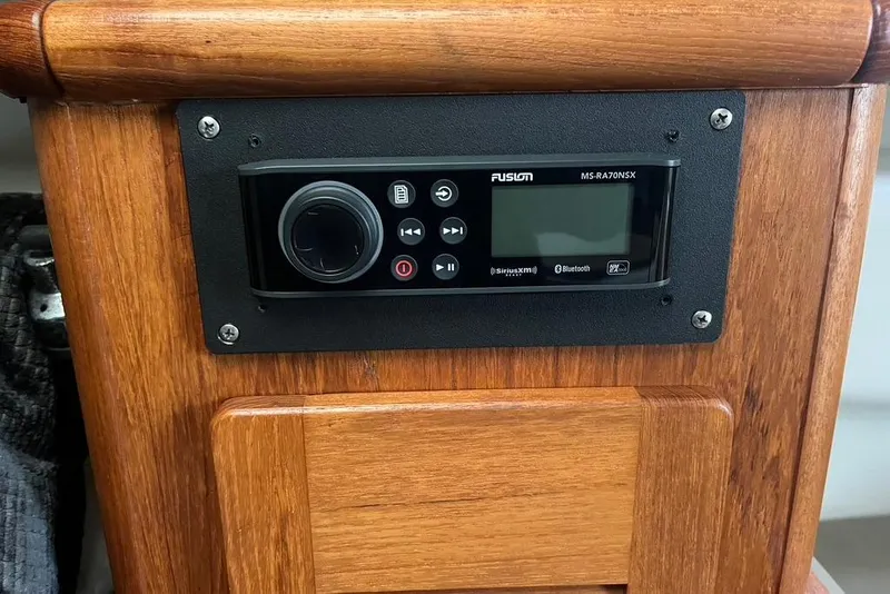 Slide: The Image of Fusion MS-RA70NSX stereo system installed on 2005 Pursuit 3100 Offshore boat. - 37