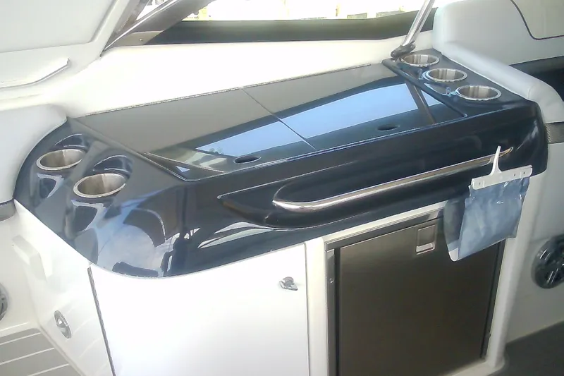 Slide: The Image of Interior of 2020 Formula 350 Crossover Bowrider with sleek counter and cup holders. - 37