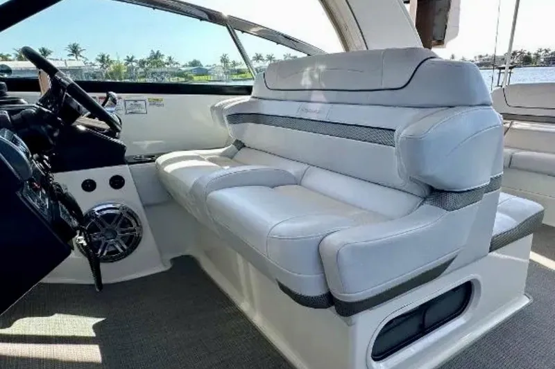 Slide: The Image of Luxurious interior seating of 2020 Formula 350 Crossover Bowrider boat. - 8