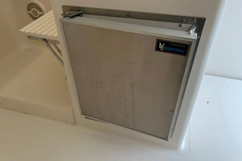 Slide: The Image of Raritan marine equipment on 2005 Carolina Classic 35 boat interior. - 8