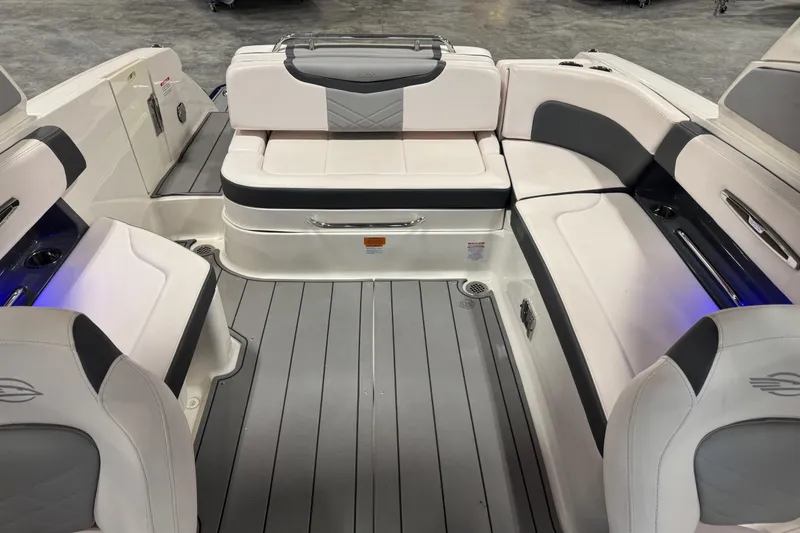 Slide: The Image of 2020 Chaparral 287 SSX boat interior with luxurious seating and modern design. - 9