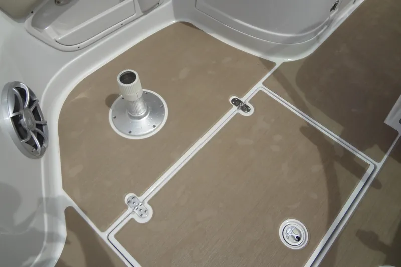 Slide: The Image of 2013 Crownline Eclipse E4 boat deck with speaker and mount. - 52