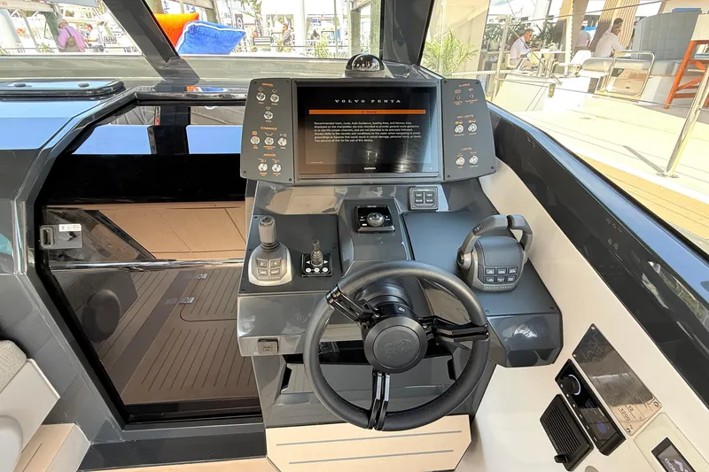 Slide: The Image of Cockpit of 2026 Santasevera 42 yacht with advanced navigation controls and display. - 6