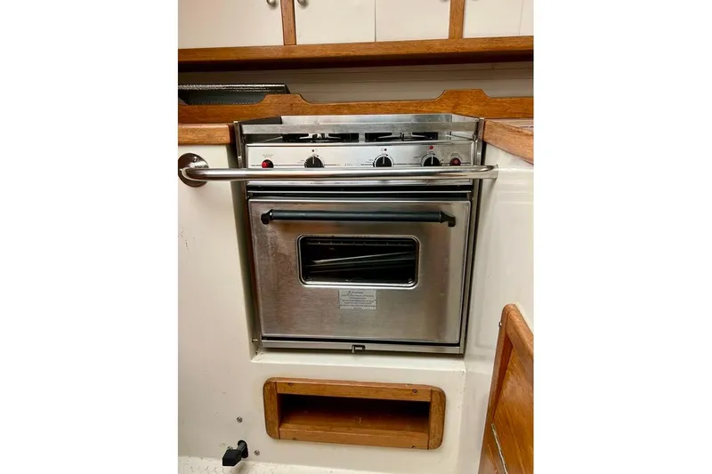 Slide: The Image of Stainless steel oven in 1998 Catalina 36 MkII yacht kitchen. - 51