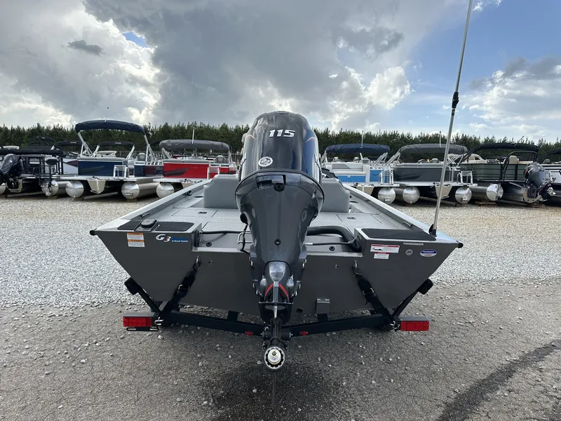 Slide: The Image of 2026 G3 Sportsman 1810 boat with outboard motor. - 8