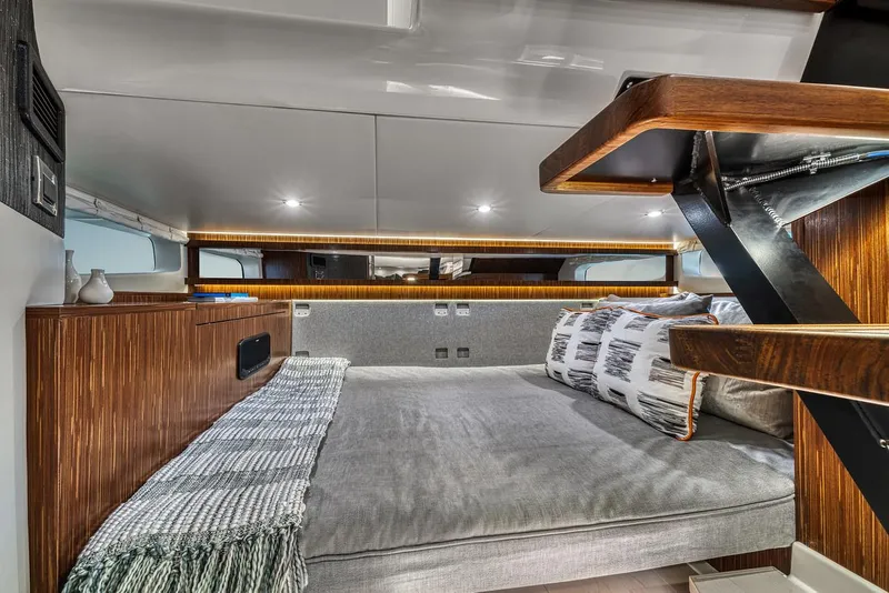 Slide: The Image of Manufacturer Provided Image: Luxurious interior cabin of 2022 Sea Ray Sundancer 370 OB yacht. - 18