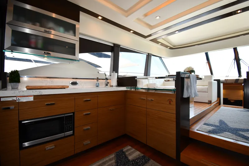 Slide: The Image of Luxurious kitchen interior of 2016 Tiara Yachts 50 Coupe with modern design elements. - 43