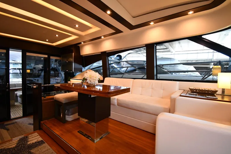 Slide: The Image of Luxurious interior of 2016 Tiara Yachts 50 Coupe with elegant seating and modern design. - 44