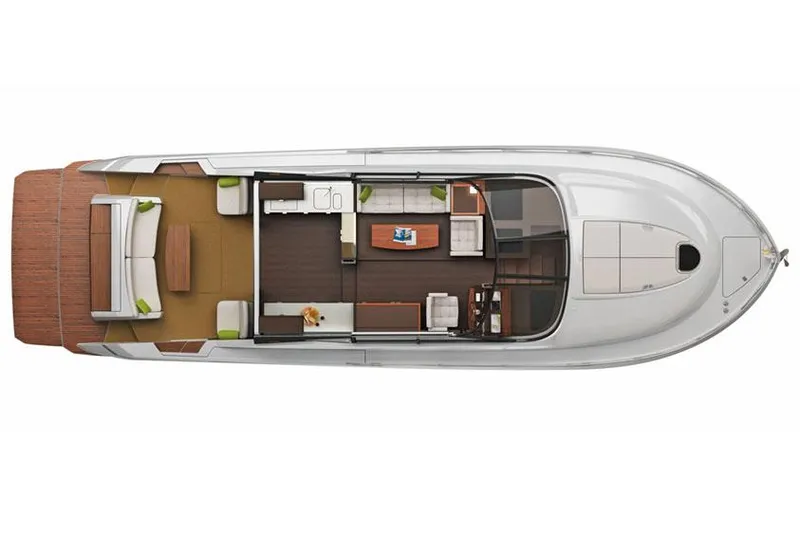 Slide: The Image of Manufacturer Provided Image: Top view of 2016 Tiara Yachts 50 Coupe interior layout. - 75