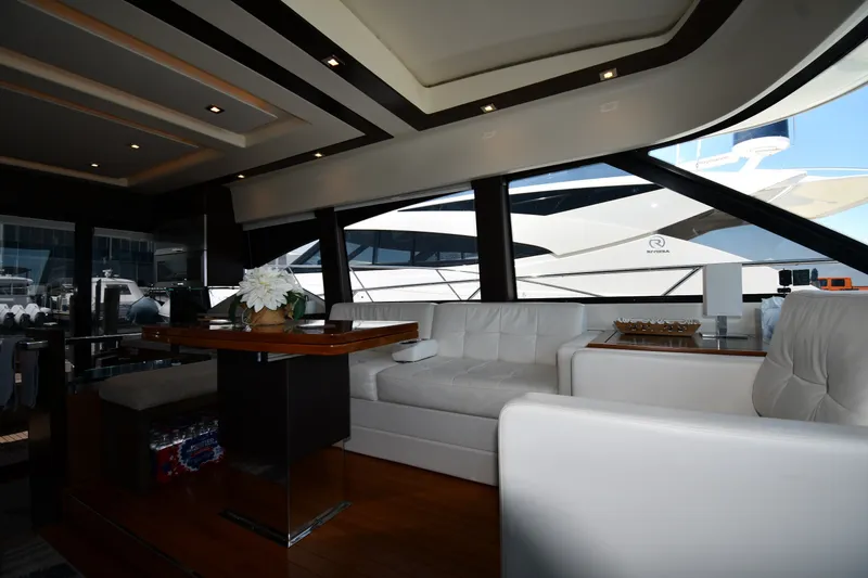 Slide: The Image of Luxurious interior of 2016 Tiara Yachts 50 Coupe with elegant seating and modern design. - 53