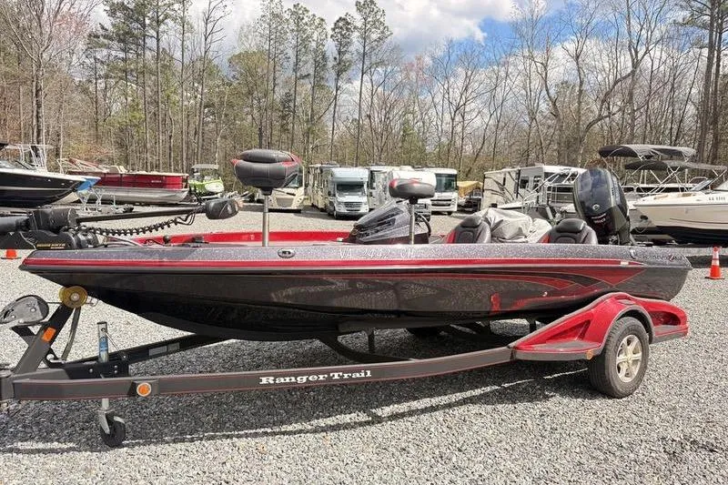 The Image of 2017 Ranger Z518 Comanche boat on trailer in outdoor lot. - 0